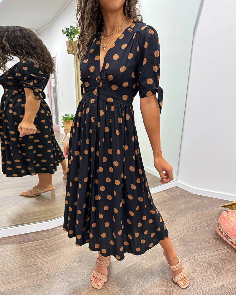 Monique™ | Elegáns Pöttyös Ruha