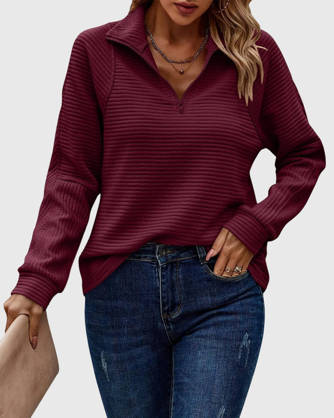 Abigail™ | Elegáns pulóver cipzárral