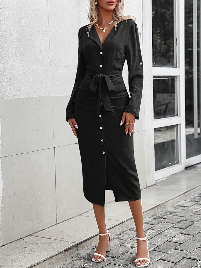 Olivia™ - Elegáns, gombos ruha
