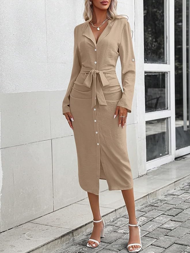 Olivia™ - Elegáns, gombos ruha