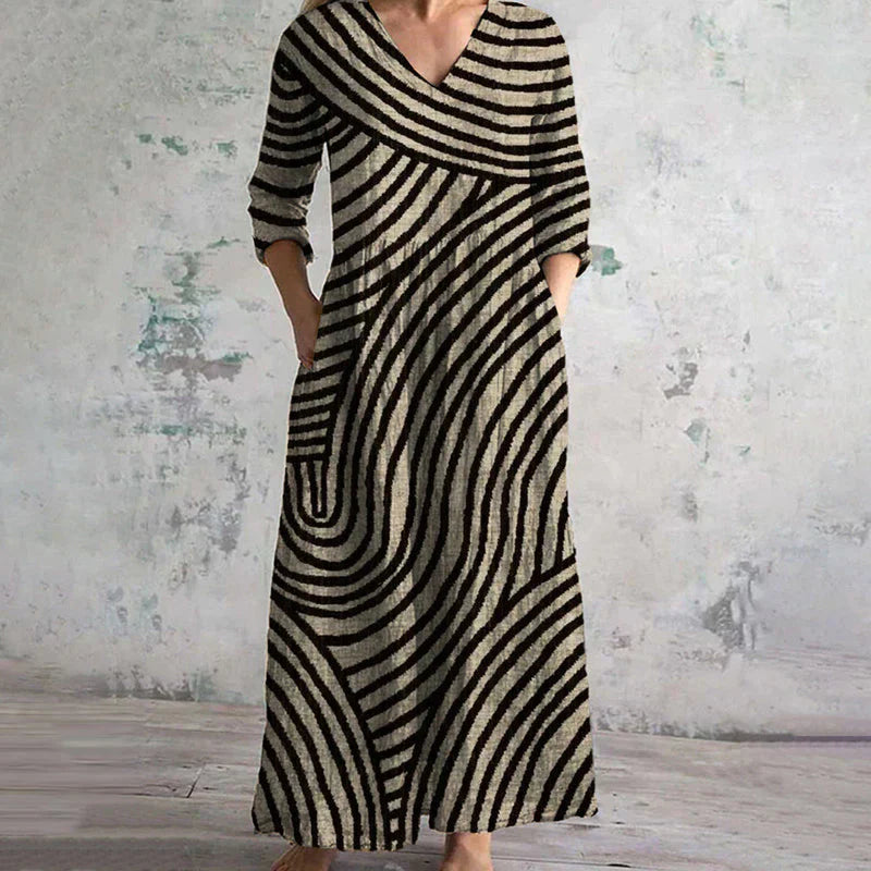 Ayla™ | Csíkos vintage ruha